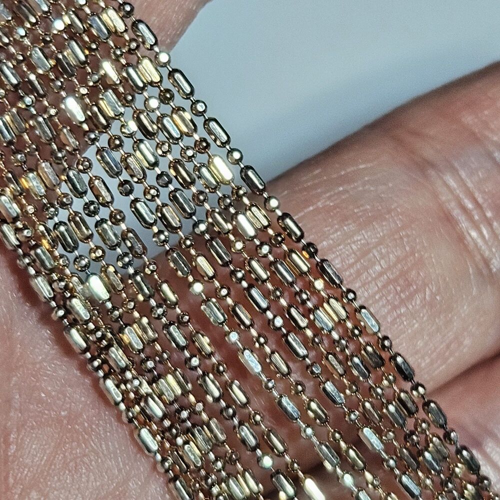 Vintage Italy Dyadema Signed Sterling Silver 925 Multistrand Bracelet Sz 7-7.5"